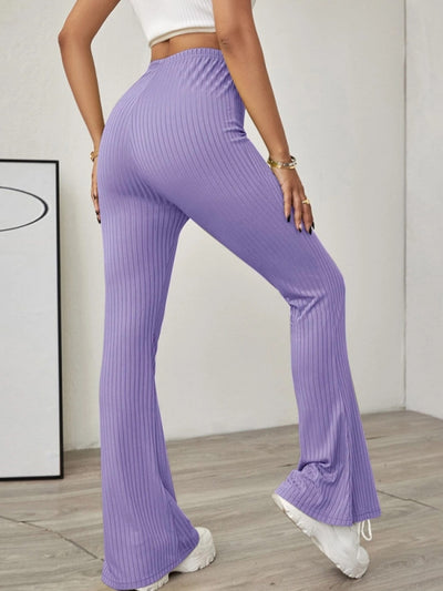 High Waist Slim Knitted Casual Pant