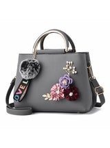 Flowers Shell Women's Tote Leather Clutch Bag 
