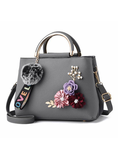 Flowers Shell Women's Tote Leather Clutch Bag 