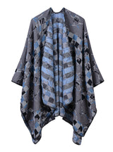 Mosaic Pattern Cashmere Shawl Cape Both Positive Negative