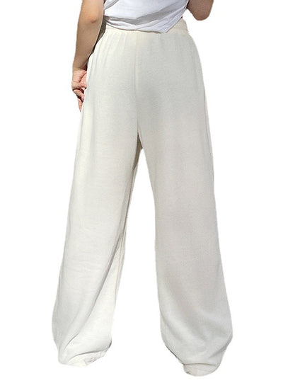 Printed Elastic Waist Wide Legs Pants