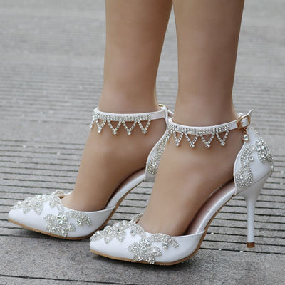 Rhinestone Stiletto Heels Pointed Sandals