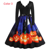 Pumpkin Print Dress for Halloween