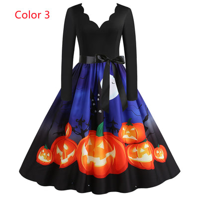 Pumpkin Print Dress for Halloween