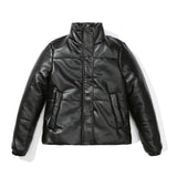 Short Leather Coat Padded Cotton Coat