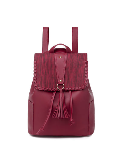 Women's PU Tassel Backpack