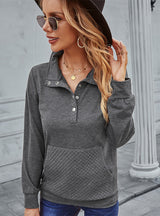 Women Pocket Long Sleeve Top