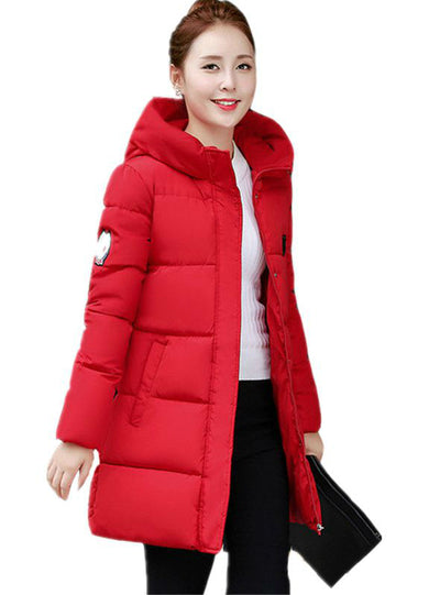 Winter Jacket Women Hooded Thicken Coat 