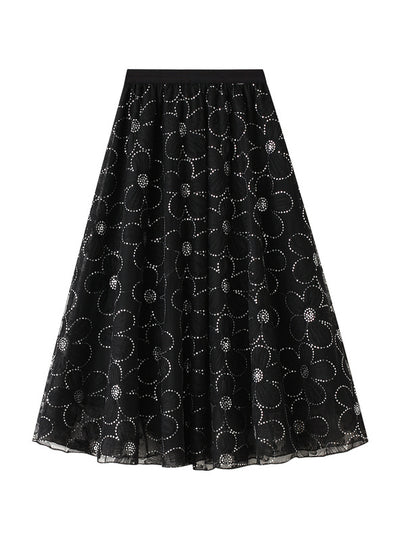 Heavy-duty Beaded Lace Skirt