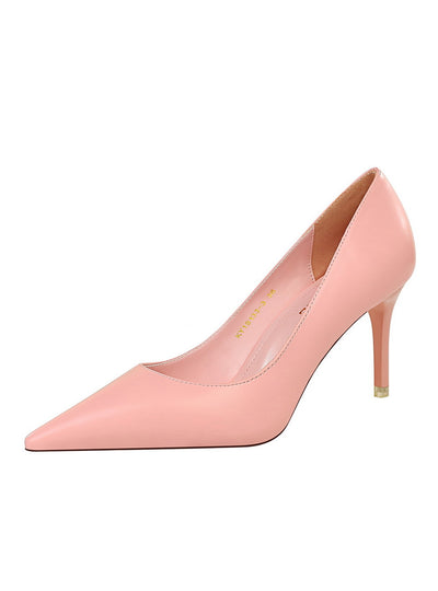 Shallow Pointed High Heel Shoes