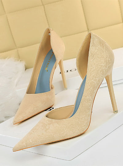 Shallow Mouth Pointed Super High Heel Shoes