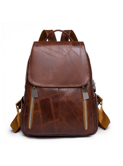 Soft Leather Lrge Capacity Backpack