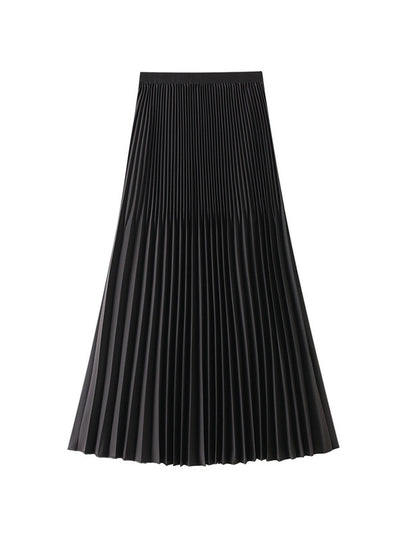 Elastic Waist Pleated Skirt