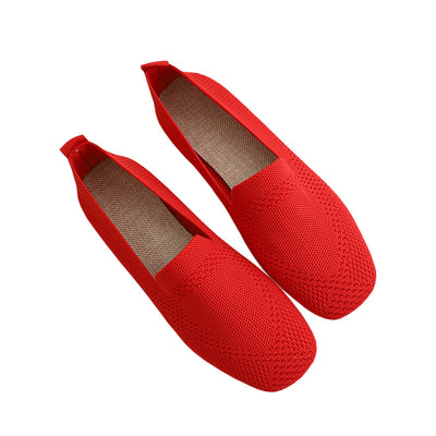 Woven Flat-bottomed Square Cloth Shoes