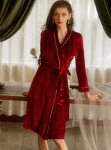 Velvet Pajamas Suspenders Nightgown