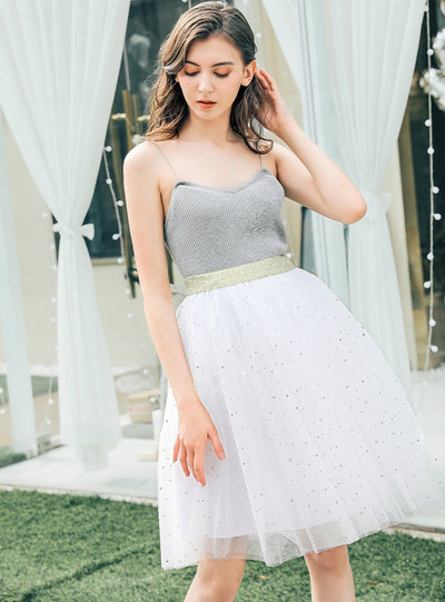 Embroidered Skirt Stars Sequined Skirt