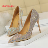 Shallow Rhinestone Colored Diamond Shoes