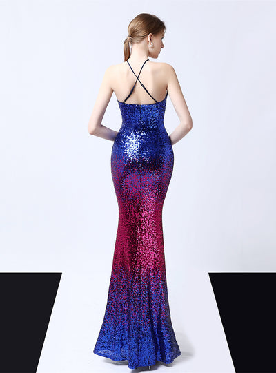 Party Slim Sequined Evening Dress