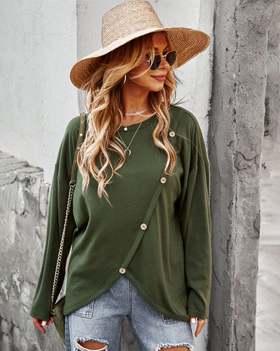 Long-sleeved Button Blouse