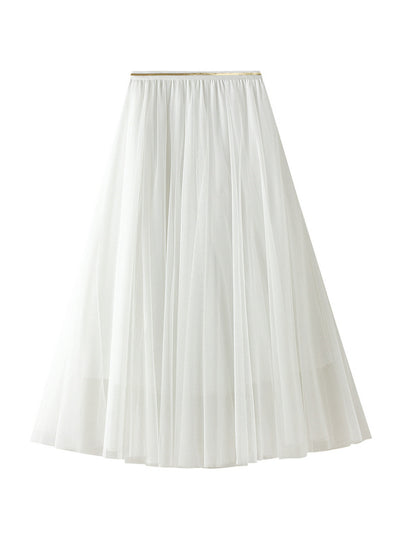 High Waist Gauze Skirt