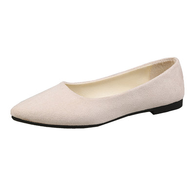 Pointed Suede Large Size Flat Shoes