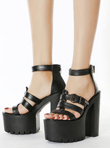 Thick-soled Ultra-high Heel Hollow Sandals