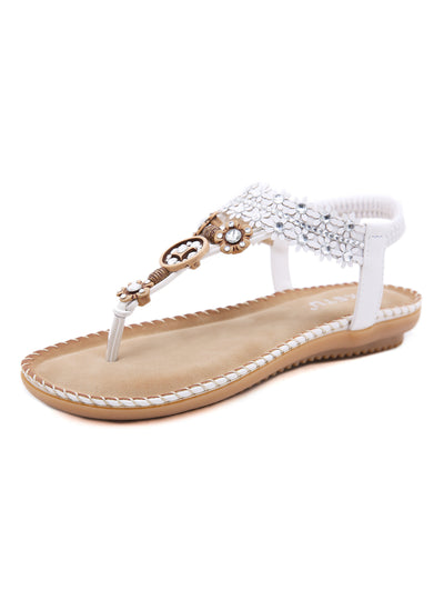 Retro Beaded Water Flip Toe Sandals