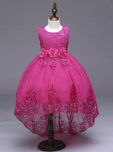 Cute Formal Kids Embroidery Flowers Princess Dresses