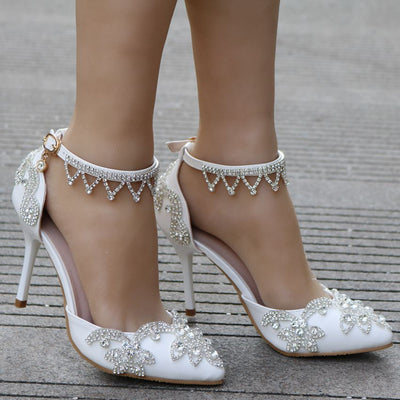 Rhinestone Stiletto Heels Pointed Sandals