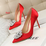 Shiny Rhinestone Stiletto High Heel Shoes