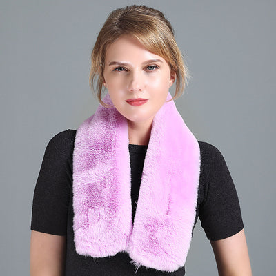 Women's Rex Fur Scarf Double-sided Thickening