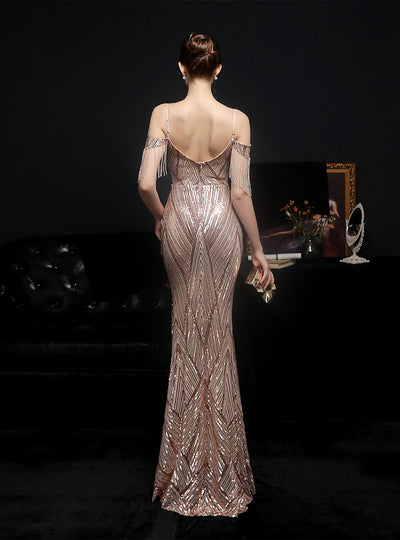 Sexy Sequined Fishtail Gown