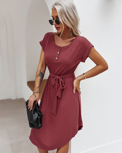 Sleeve Leisure Holiday Dress