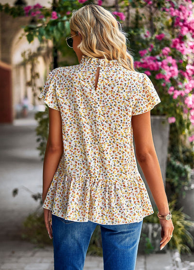 Floral Blouse Holiday Style Top