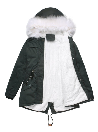 Fur Collar Loose Winter Cotton Coat