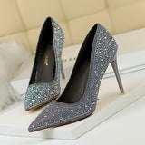 Shallow Rhinestone Colored Diamond Shoes