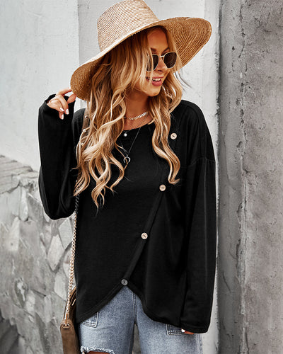 Long-sleeved Button Blouse