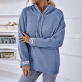 Hooded Pullover Drawstring Sweater