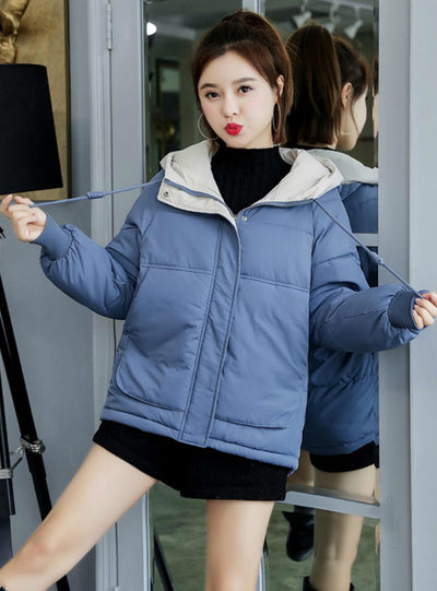 Warm Coat Hooded Female Down Cotton-padded Jacket Coat