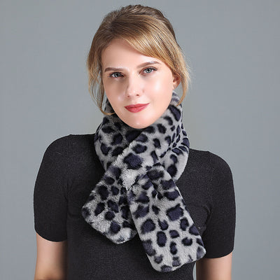 Women's Rex Fur Scarf Double-sided Thickening