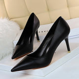 Shallow Pointed High Heel Shoes