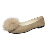 Square Flat-bottomed Fluffy Shallow Shoes