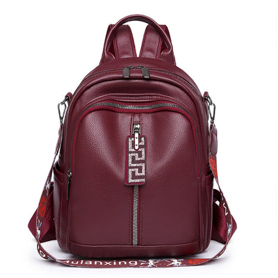 PU Soft Leather Travel Backpack