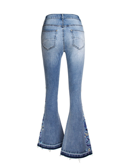 3D Heavy Industry Embroidered Jeans