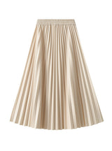 Long High Waist Pleated Skirt