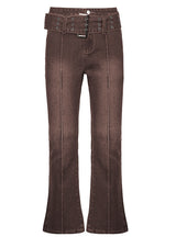 Stretch Horn Straight Hip-lifting Jeans