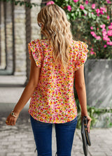 Fashion V-neck Floral Top