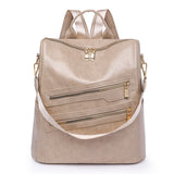 Soft PU Retro Casual Ladies Backpack