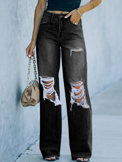 Broke Casual Wide-leg Trousers Jeans