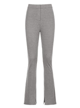 Slit Trousers High Waist Sports Pant